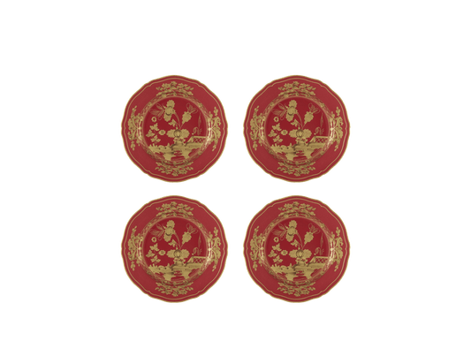 Antico Doccia Set of 4 Dessert plate - Rubrum - Hosted by Kelly Gaudreau