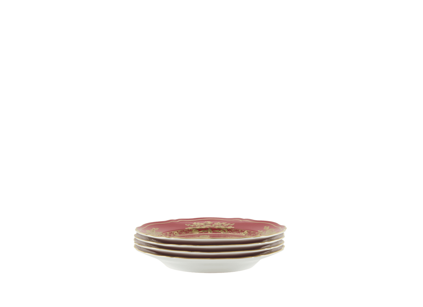 Antico Doccia Set of 4 Dessert plate - Rubrum - Hosted by Kelly Gaudreau