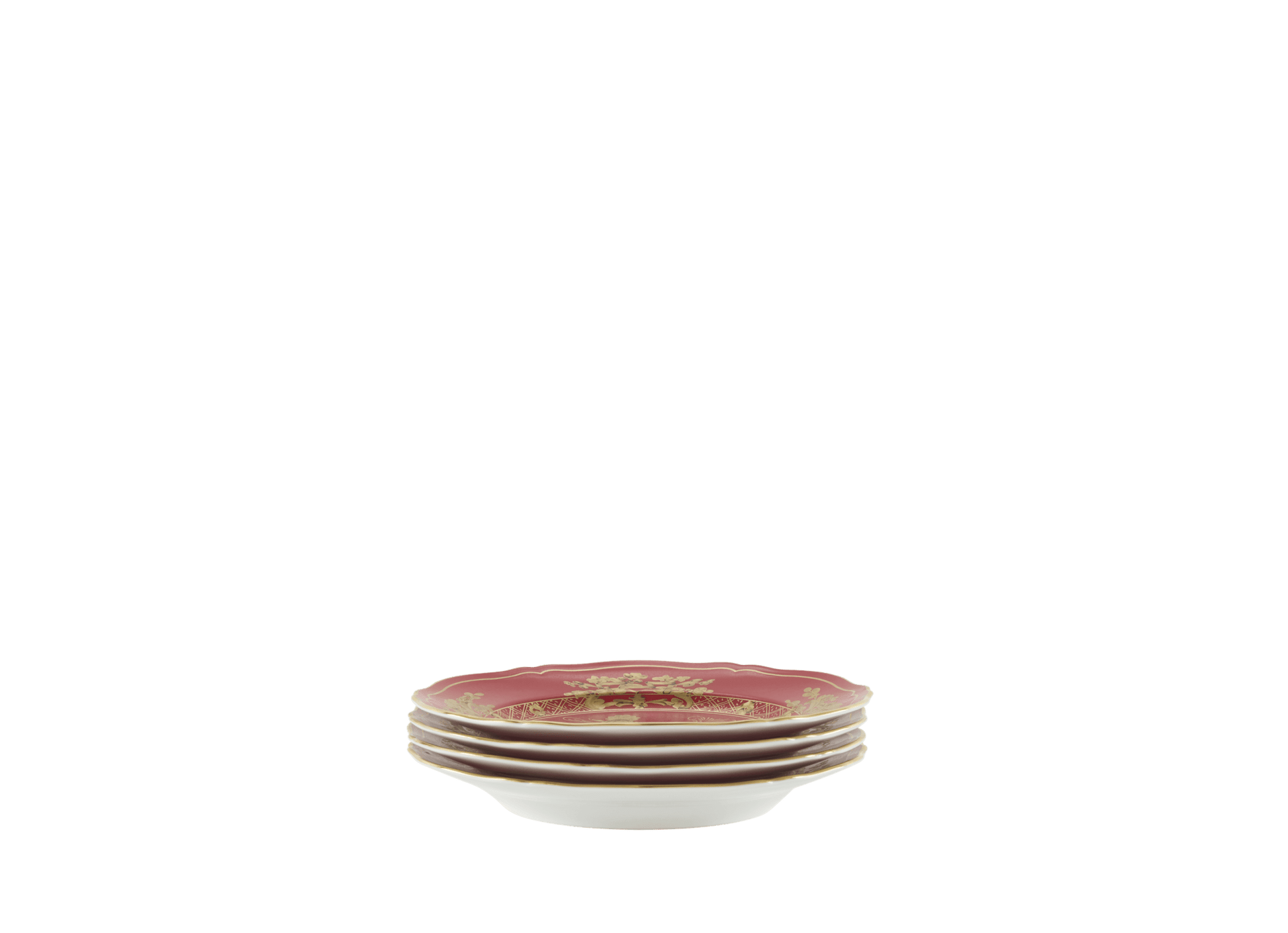 Antico Doccia Set of 4 Dessert plate - Rubrum - Hosted by Kelly Gaudreau