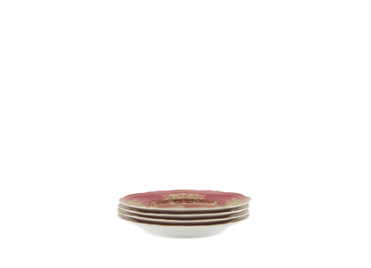 Antico Doccia Set of 4 Dessert plate - Rubrum - Hosted by Kelly Gaudreau