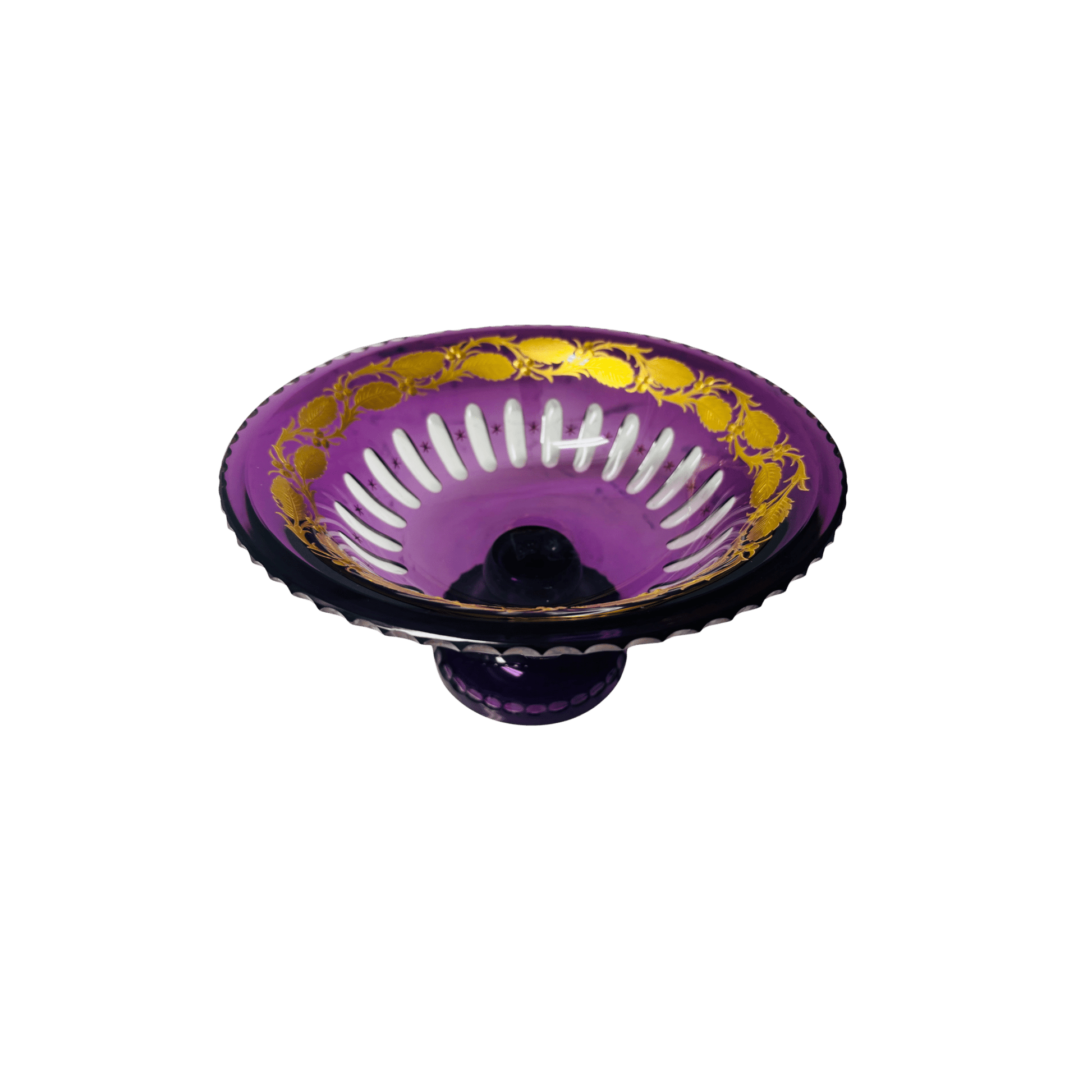 Antique Amethyst Center Bowl with Gold Accents - Hosted by Kelly Gaudreau