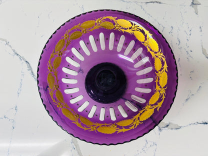 Antique Amethyst Center Bowl with Gold Accents - Hosted by Kelly Gaudreau