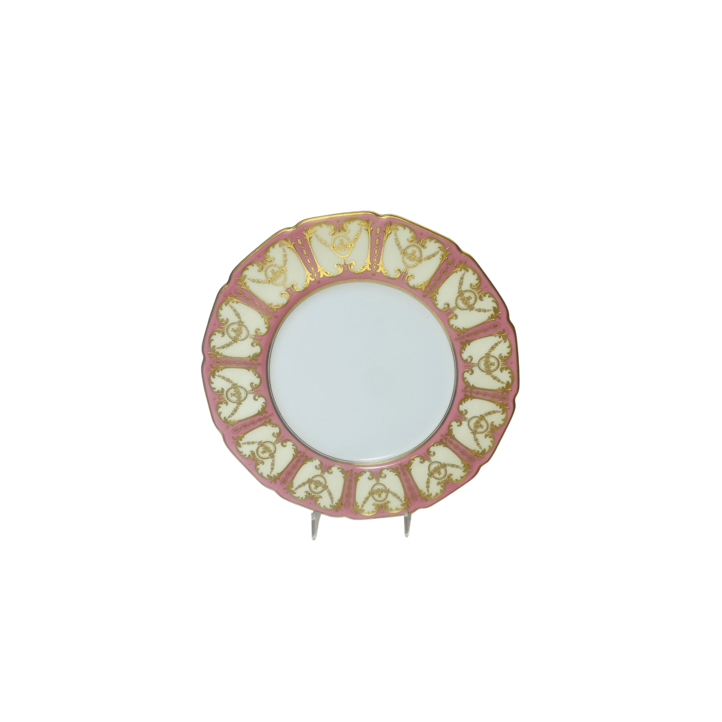 Antique Royal Doulton Pink Gilded Dinner Plates Set of 18 - Hosted by Kelly Gaudreau