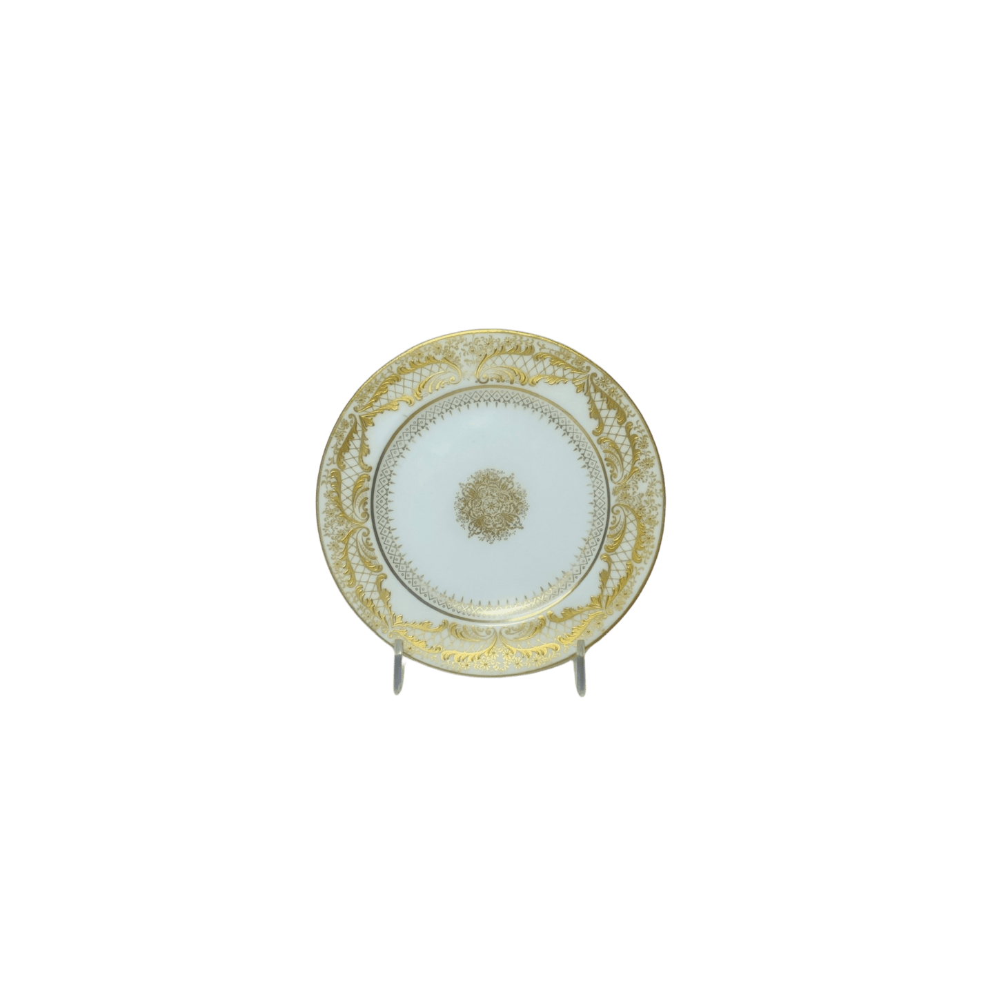 Antique Royal Doulton White & Gold Medallion Side Plates Set of 14 - Hosted by Kelly Gaudreau