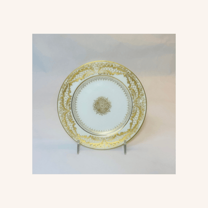 Antique Royal Doulton White & Gold Medallion Side Plates Set of 14 - Hosted by Kelly Gaudreau