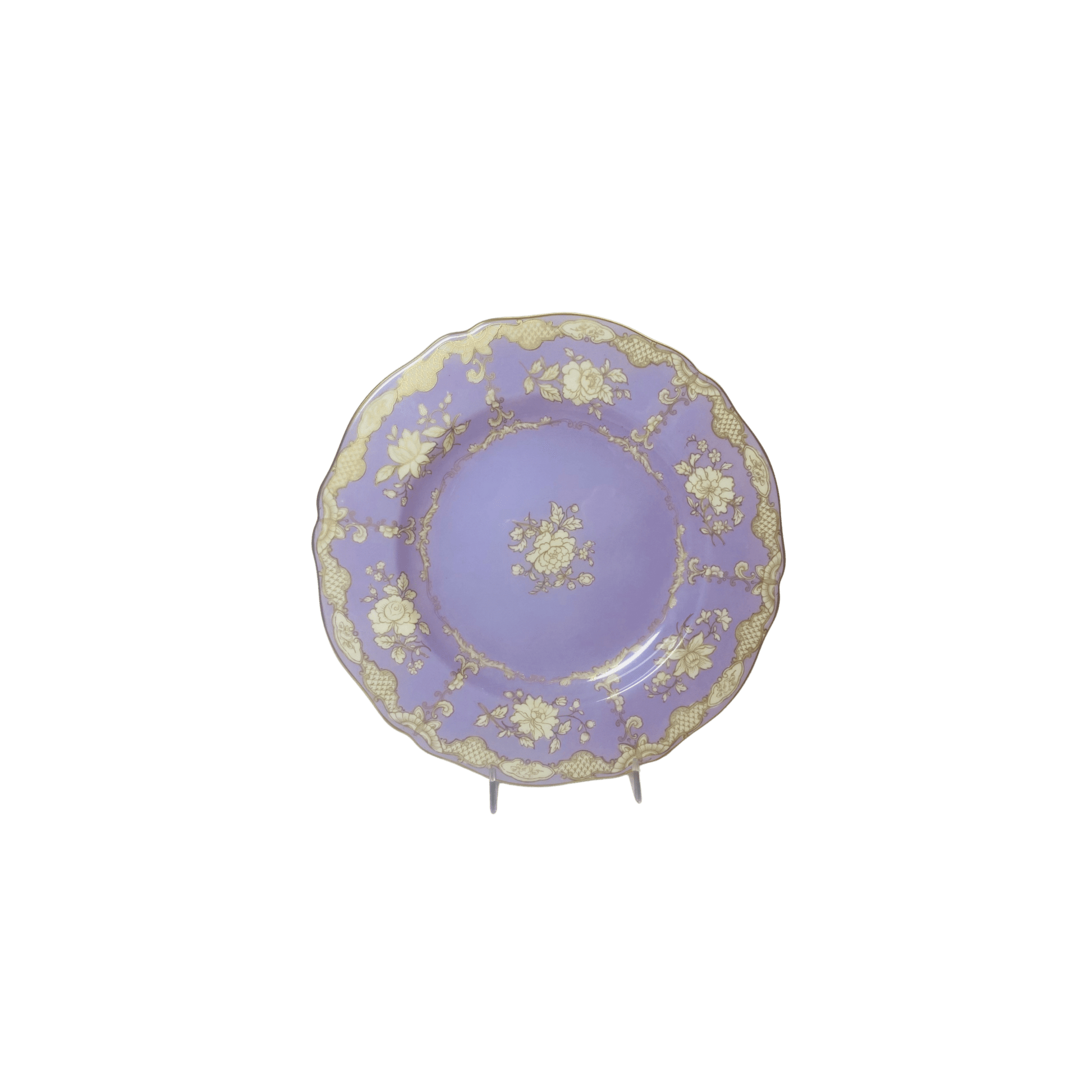 Antique Spode Lavender & Gold Dinner Plates Set of 10 - Hosted by Kelly Gaudreau