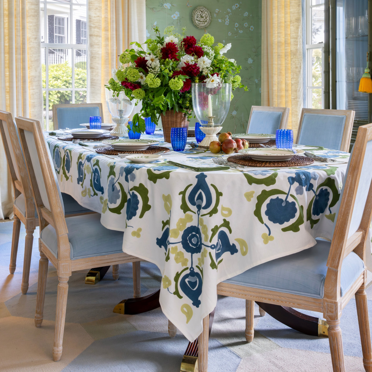 Ariel Okin Embroidered Fenimore Trellis Tablecloth - Hosted by Kelly Gaudreau