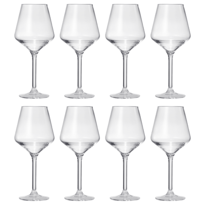 Unbreakable Tritan Wine Glasses Set of 8