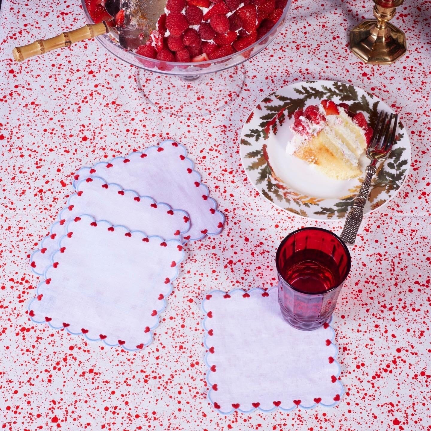Baby Heart Cocktail Napkins - Set of 4 - Hosted by Kelly Gaudreau