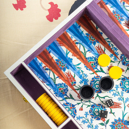 Backgammon Set in Floral - Hosted by Kelly Gaudreau