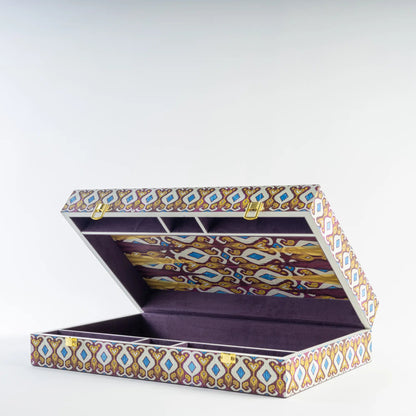 Backgammon Set in Ikat - Hosted by Kelly Gaudreau