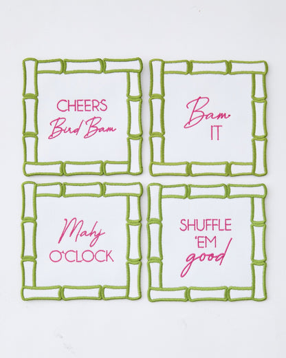 Bamboo Mahjong Cocktail Napkins - Hosted by Kelly Gaudreau
