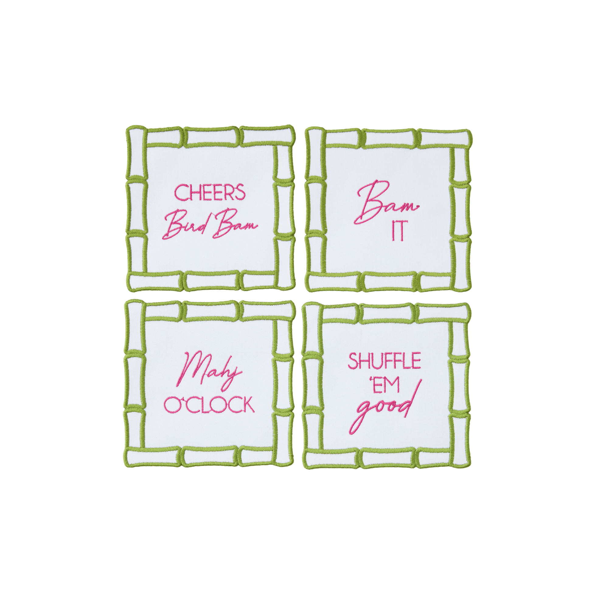 Bamboo Mahjong Cocktail Napkins - Hosted by Kelly Gaudreau