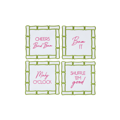 Bamboo Mahjong Cocktail Napkins - Hosted by Kelly Gaudreau