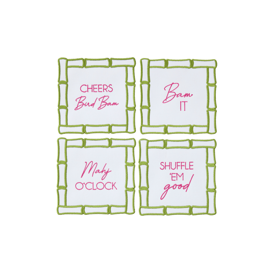 Bamboo Mahjong Cocktail Napkins - Hosted by Kelly Gaudreau