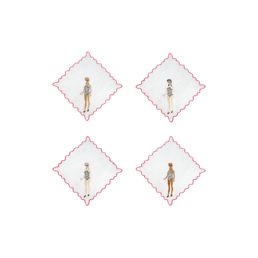 Barbie Cocktail Napkins - Set of 4 - Hosted by Kelly Gaudreau