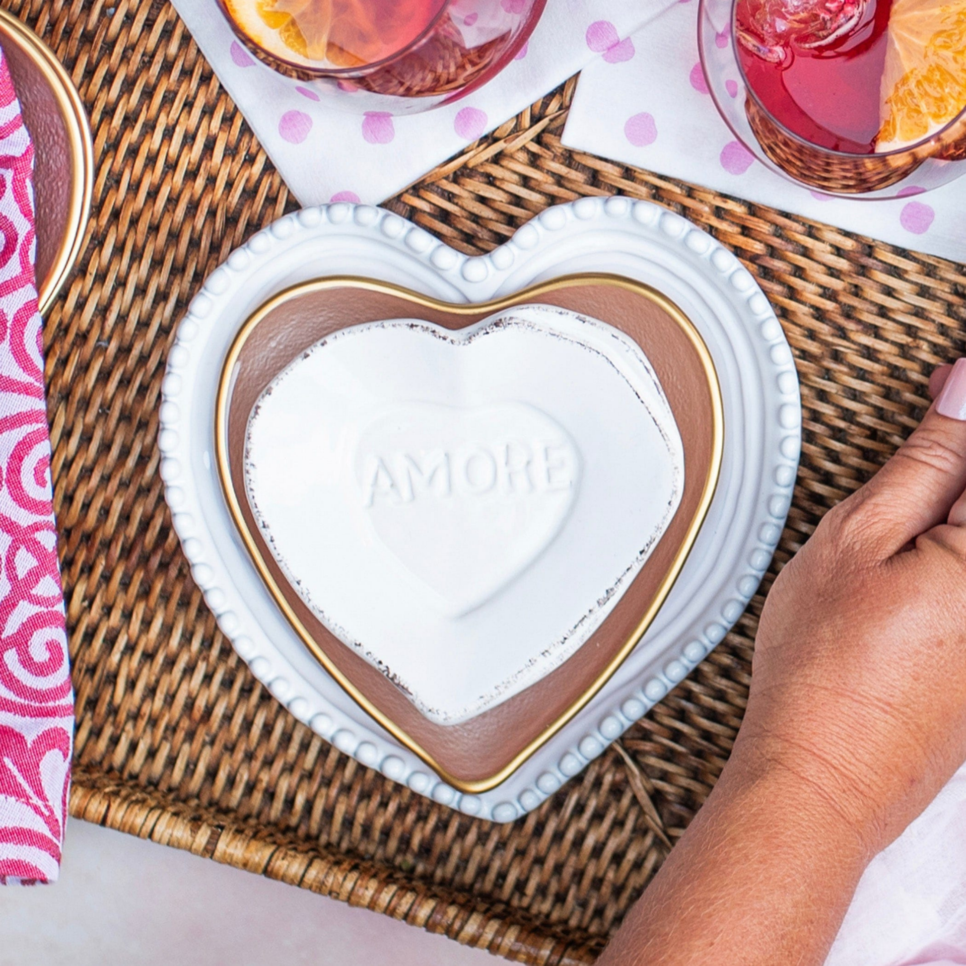 Baroque Glass Heart Cocktail Plate - Hosted by Kelly Gaudreau