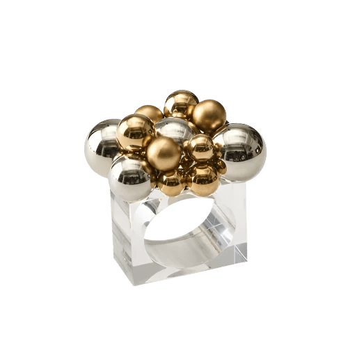 Bauble Napkin Rings in Gold / Silver Set of 4 - Hosted by Kelly Gaudreau