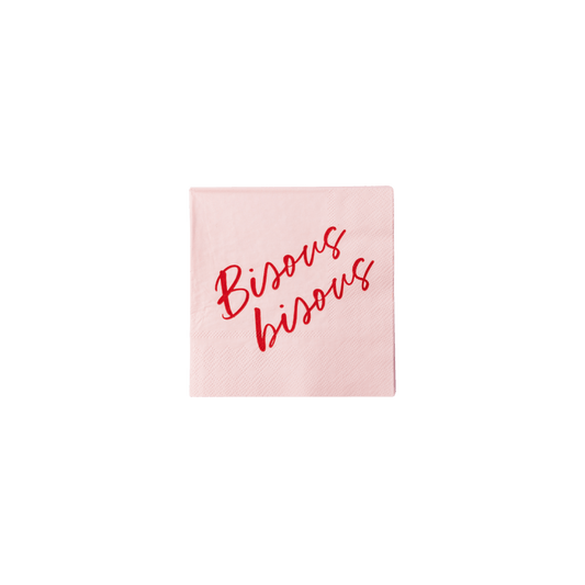 Bisous Bisous Cocktail Napkins - Pack of 20 - Hosted by Kelly Gaudreau