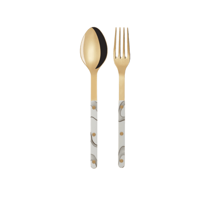 Bistrot Gold Dune Ivory 2 Piece Serving Set - Hosted by Kelly Gaudreau