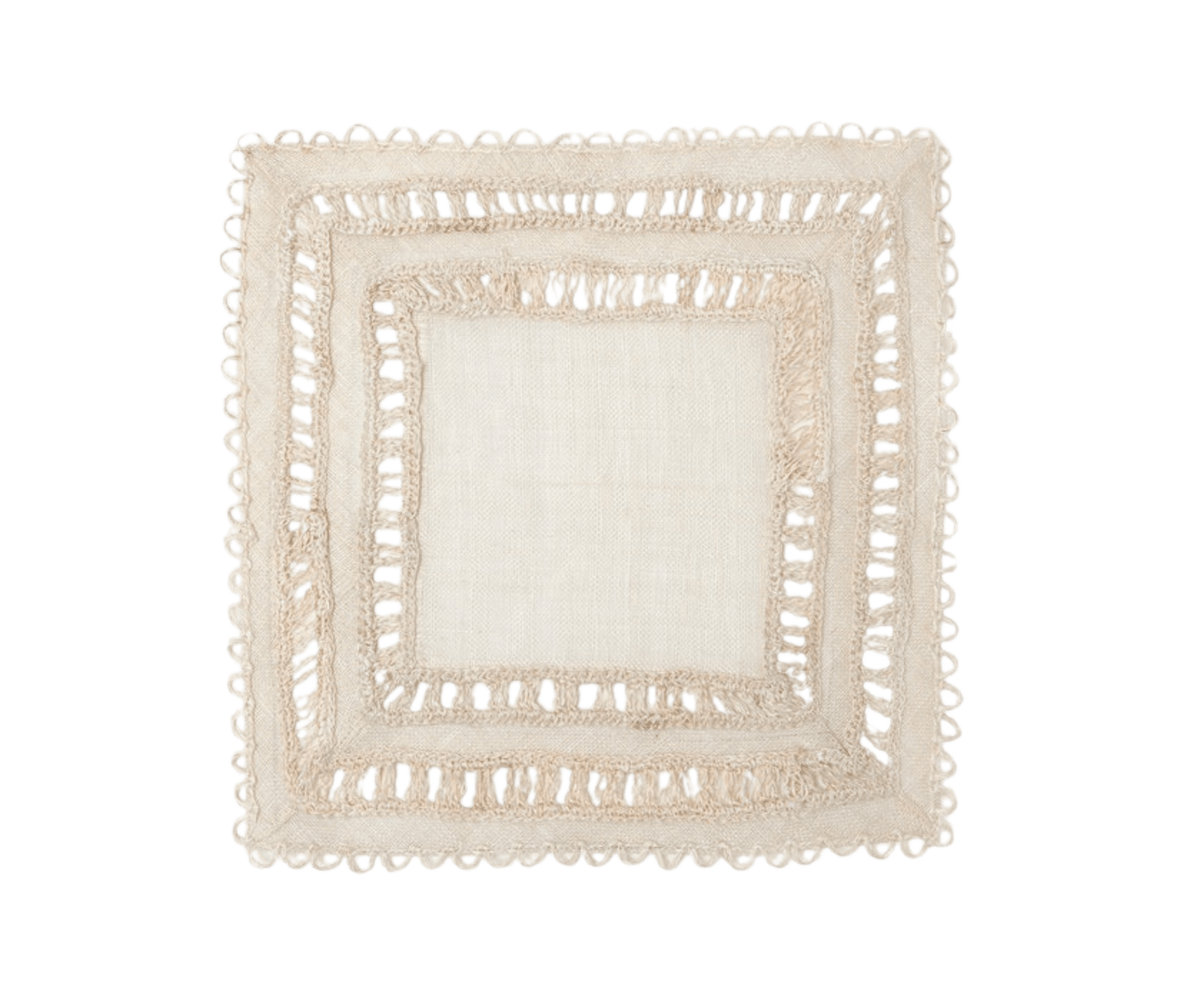 Bleached Abaca Carmine Square Placemats - Set Of 4 - Hosted by Kelly Gaudreau