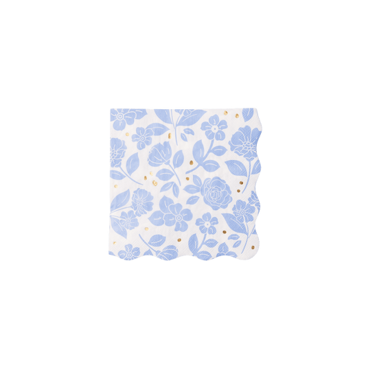 Blue Belle Floral Dinner Napkins – Set of 20 - Hosted by Kelly Gaudreau