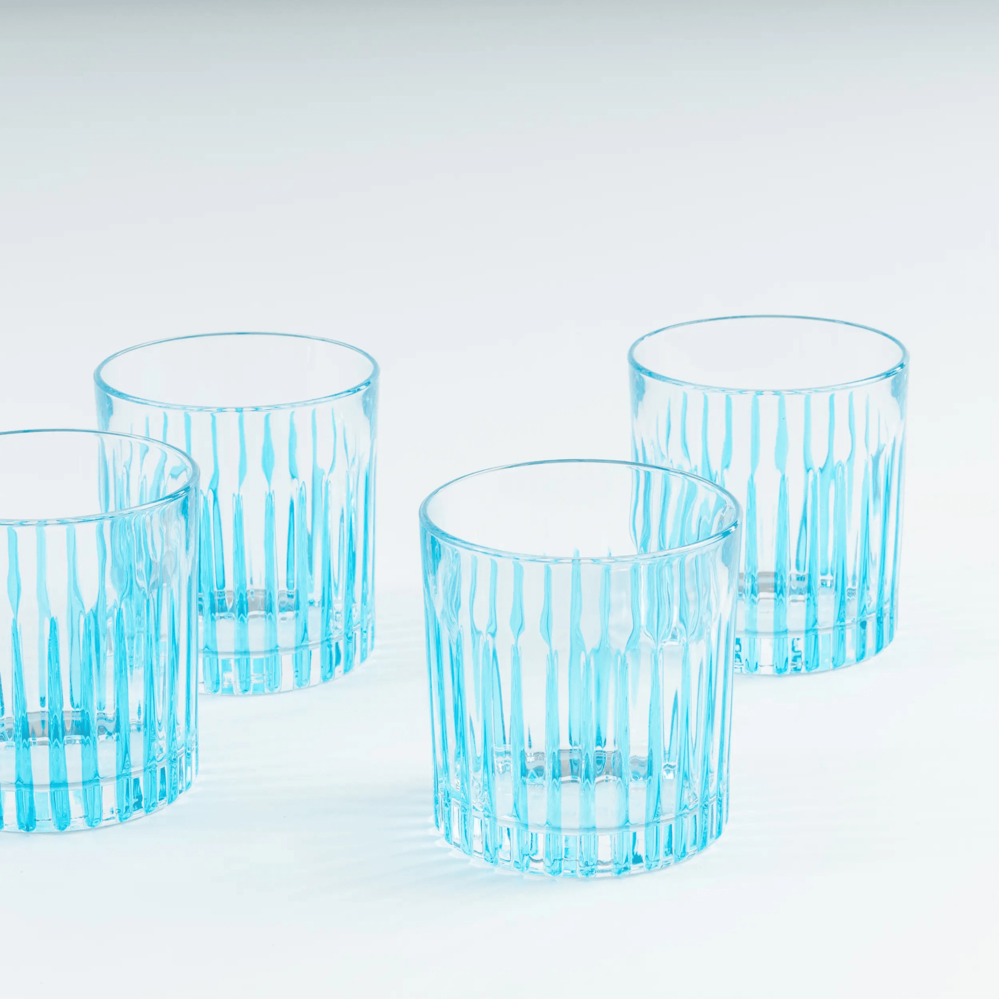 Blue Hand - Painted Crystal Tumblers - Set of 4 - Hosted by Kelly Gaudreau
