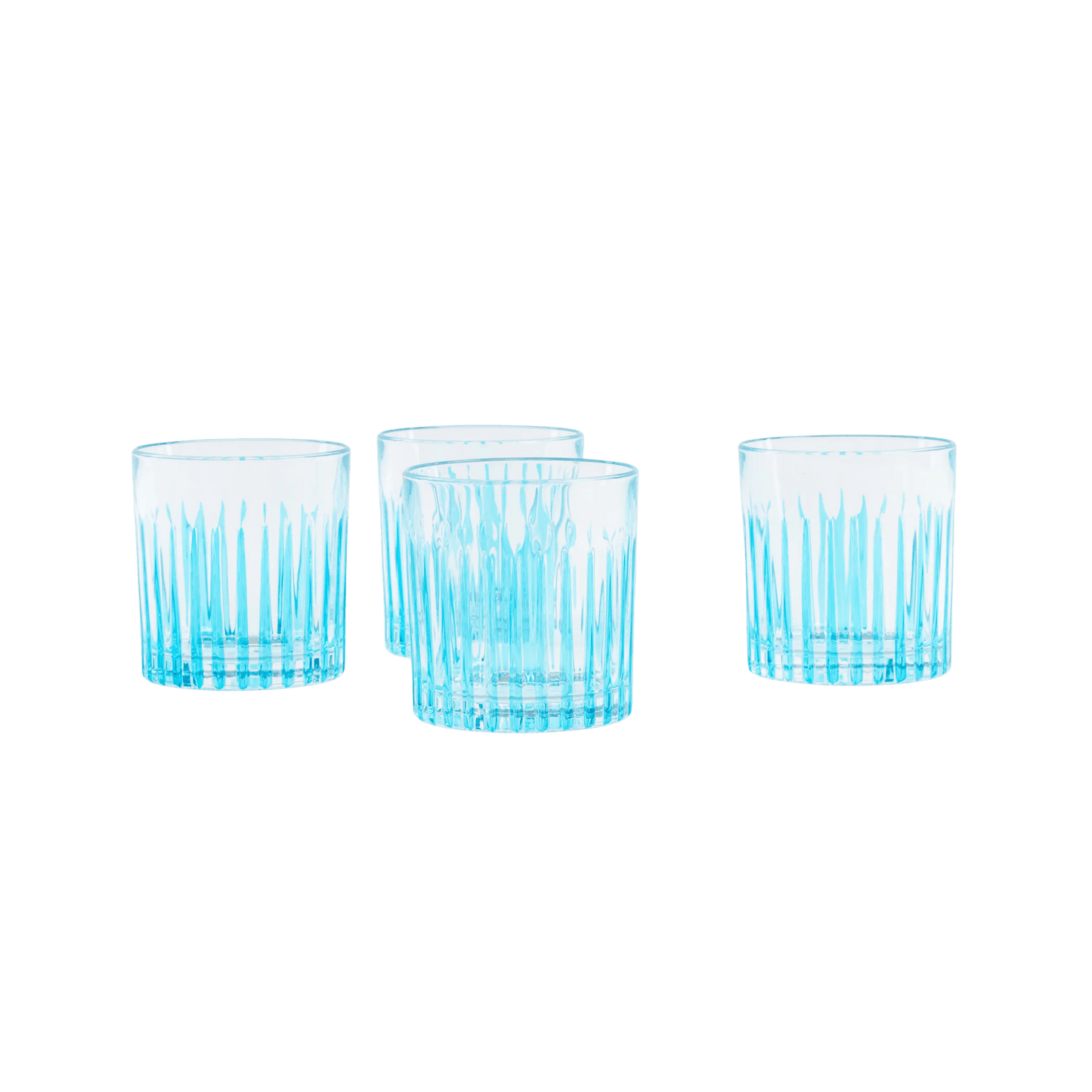 Blue Hand - Painted Crystal Tumblers - Set of 4 - Hosted by Kelly Gaudreau