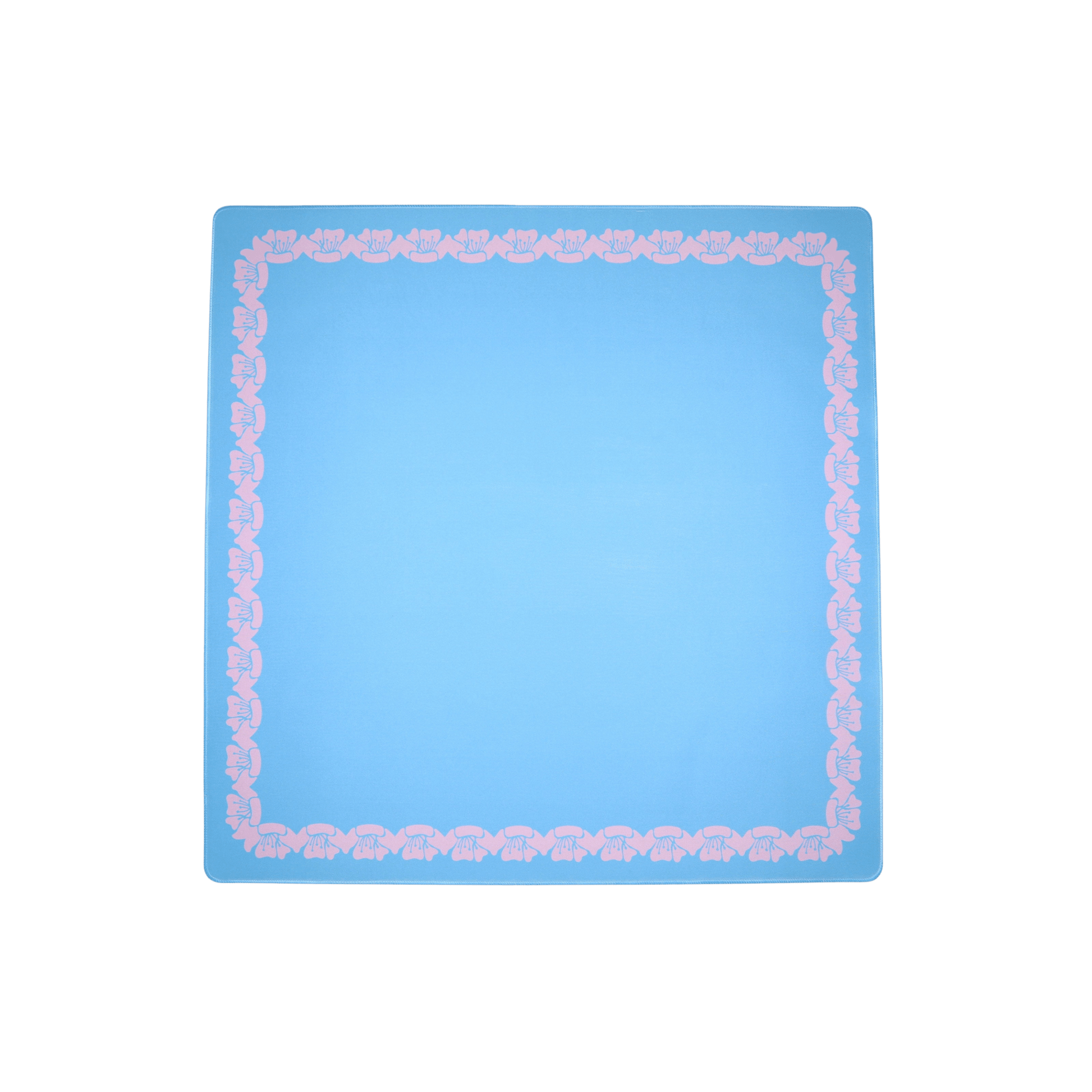 Blue & Pink Flower Border Mahjong Mat - Hosted by Kelly Gaudreau