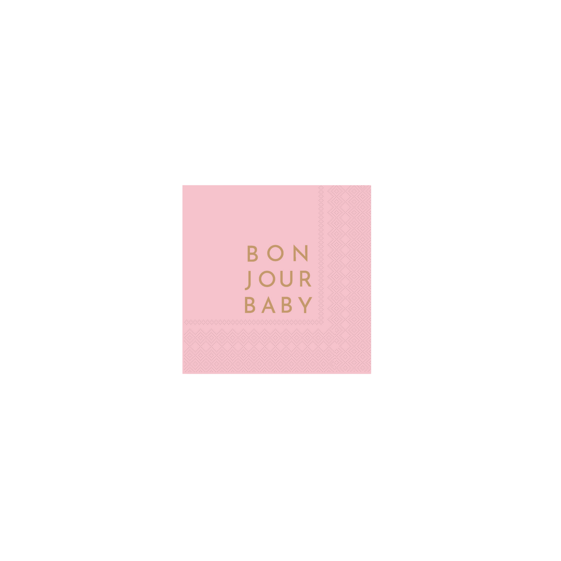 Bonjour Baby Petal Pink Cocktail Napkins - Set of 20 - Hosted by Kelly Gaudreau