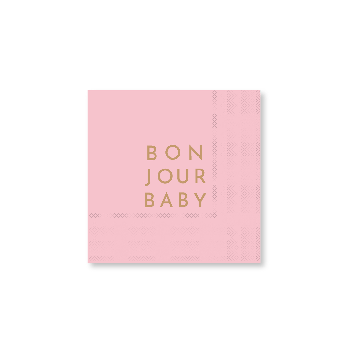 Bonjour Baby Petal Pink Cocktail Napkins - Set of 20 - Hosted by Kelly Gaudreau