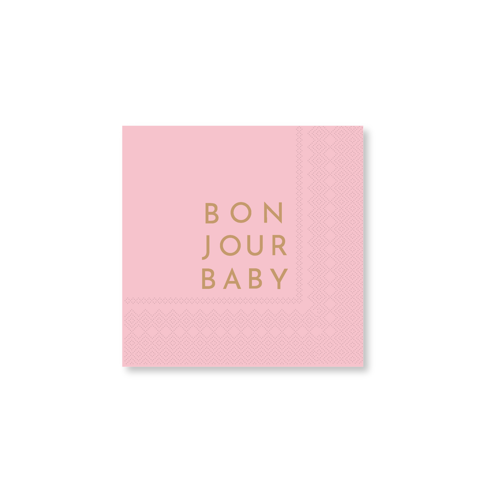 Bonjour Baby Petal Pink Cocktail Napkins - Set of 20 - Hosted by Kelly Gaudreau