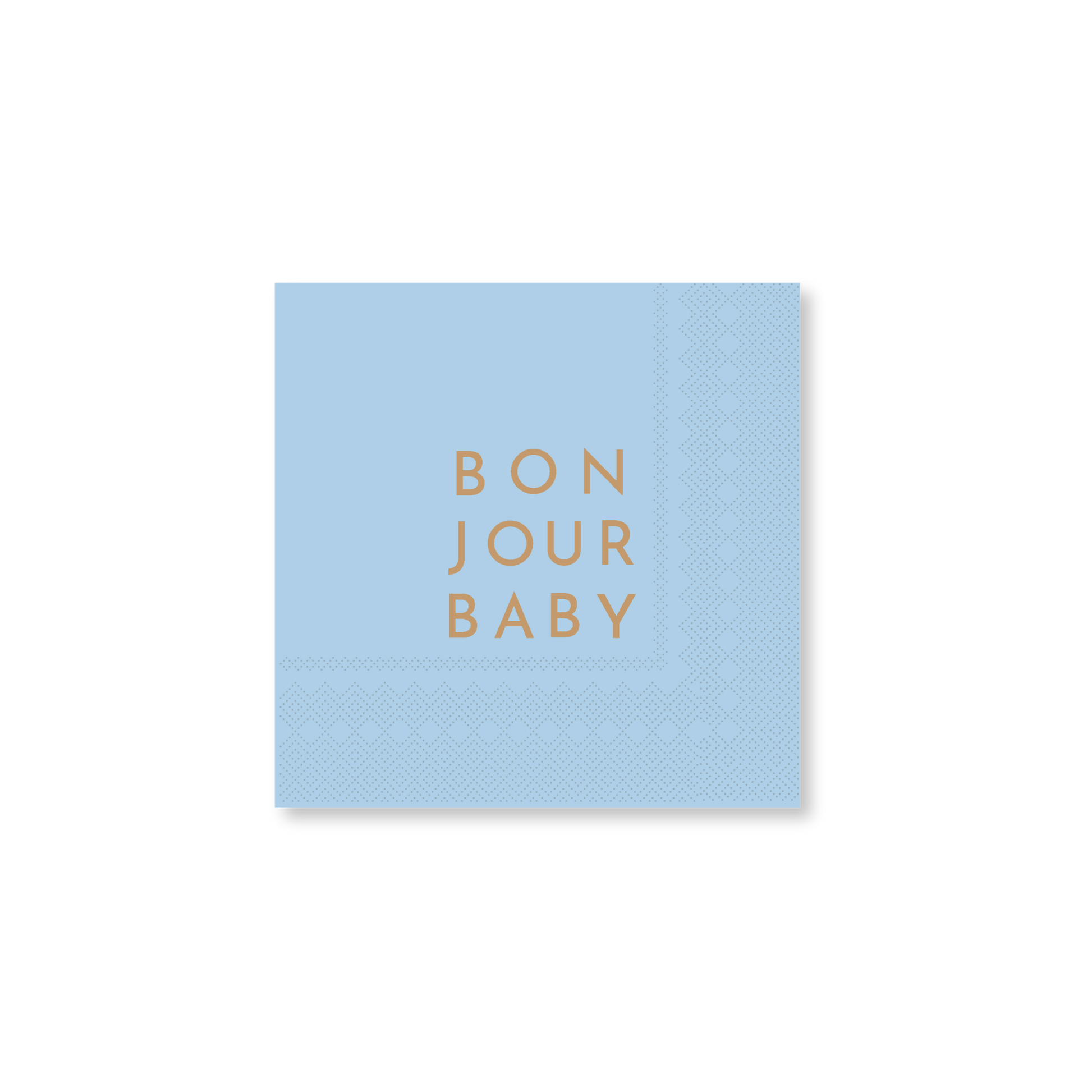 Bonjour Baby Sky Blue Cocktail Napkins - Set of 20 - Hosted by Kelly Gaudreau