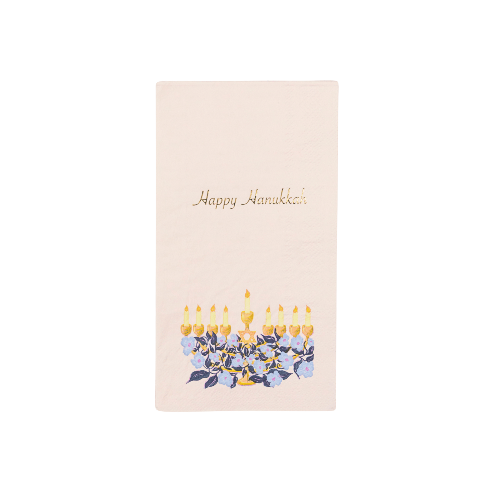 Bonjour Fête X One & Only Paper Happy Hanukkah Menorah Guest Towels - Hosted by Kelly Gaudreau