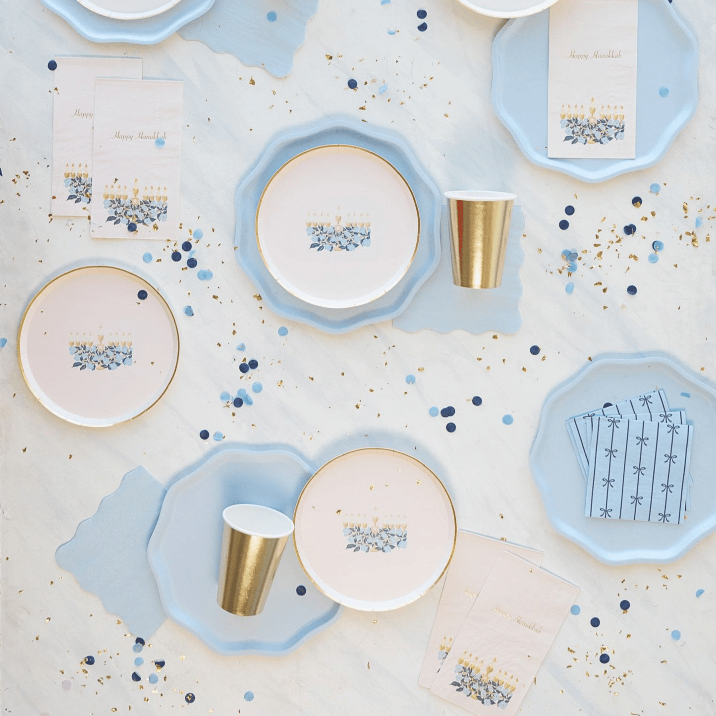 Bonjour Fête X One & Only Paper Happy Hanukkah Menorah Guest Towels - Hosted by Kelly Gaudreau