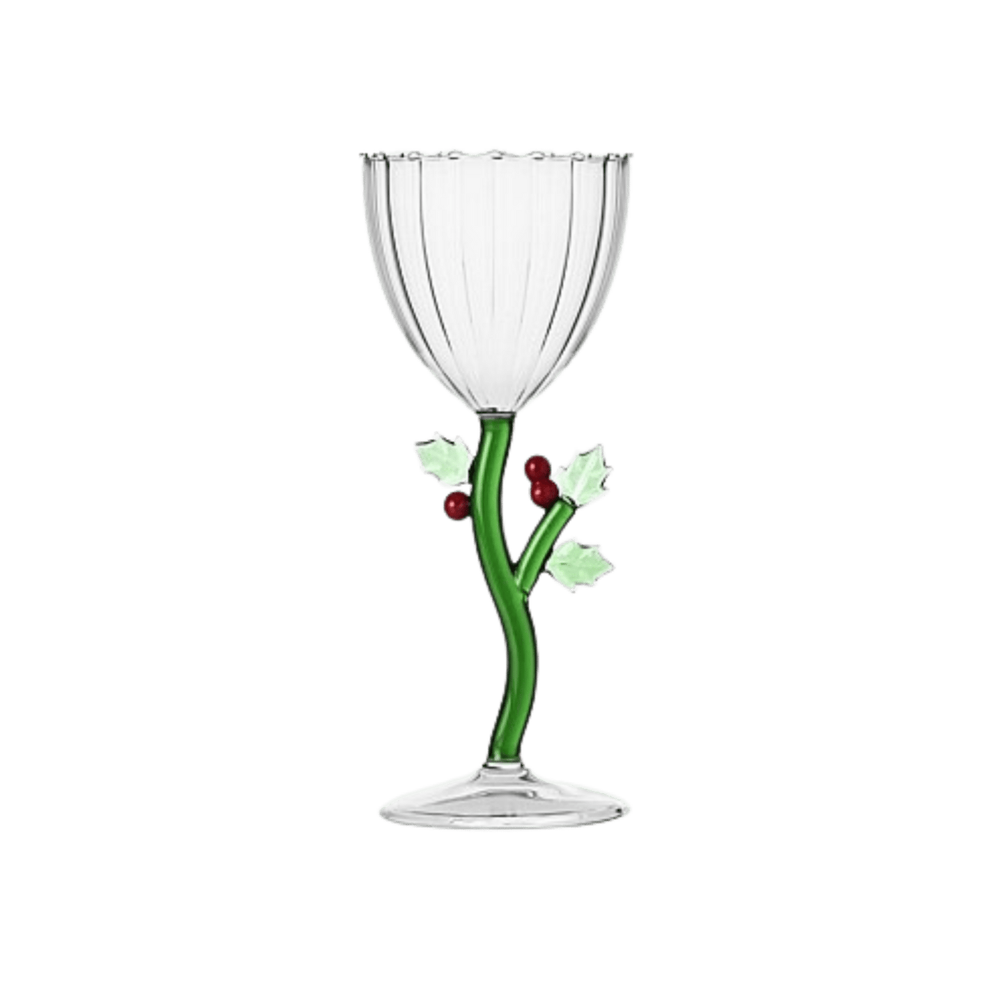 Botanica Christmas Holly Wine Glass - Hosted by Kelly Gaudreau