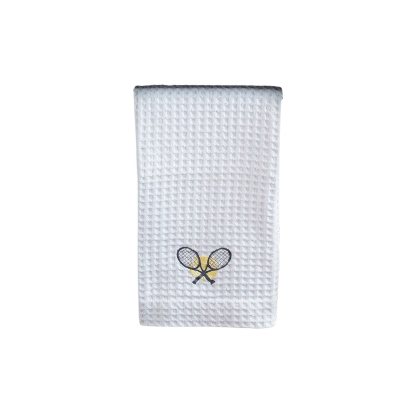 Tennis Embroidered Waffle Guest Towel