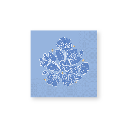 Belle Blue Cocktail Napkins – Set of 20
