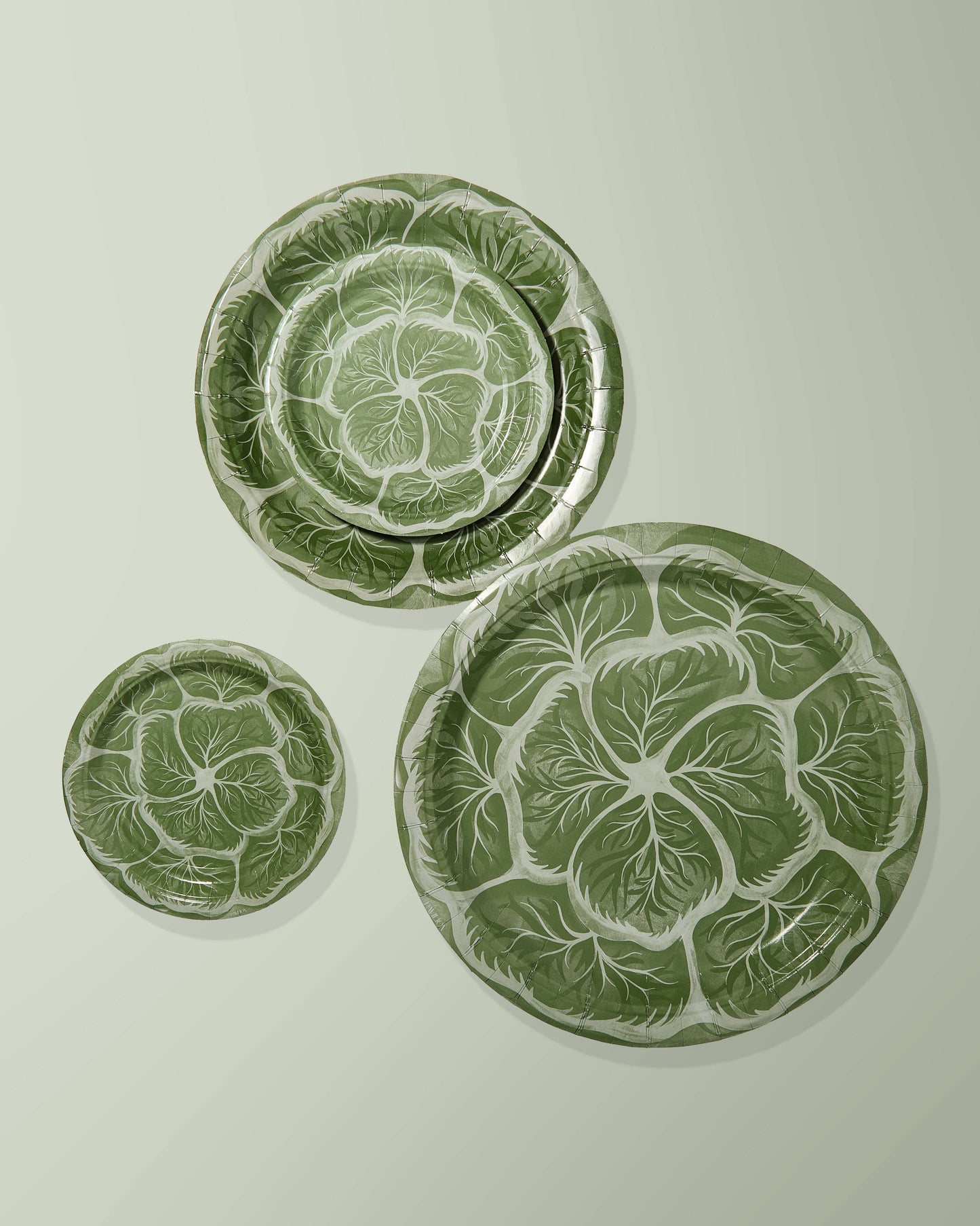 Mini Hors D'oeuvres Cabbage Paper Plates - Set of 8