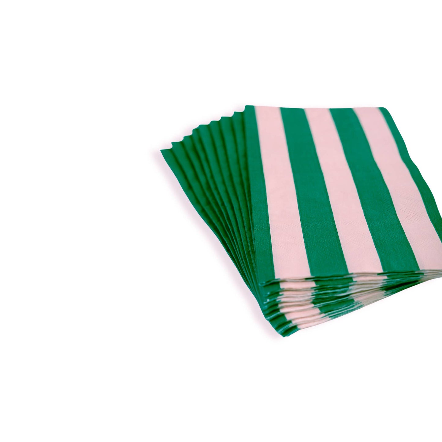 Cabana Stripe Guest Towels in Pink and Green - Set of 20 - Hosted by Kelly Gaudreau