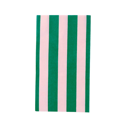 Cabana Stripe Guest Towels in Pink and Green - Set of 20 - Hosted by Kelly Gaudreau