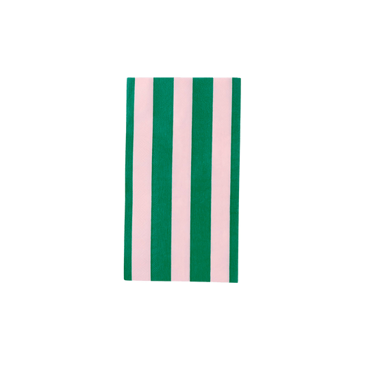 Cabana Stripe Guest Towels in Pink and Green - Set of 20 - Hosted by Kelly Gaudreau