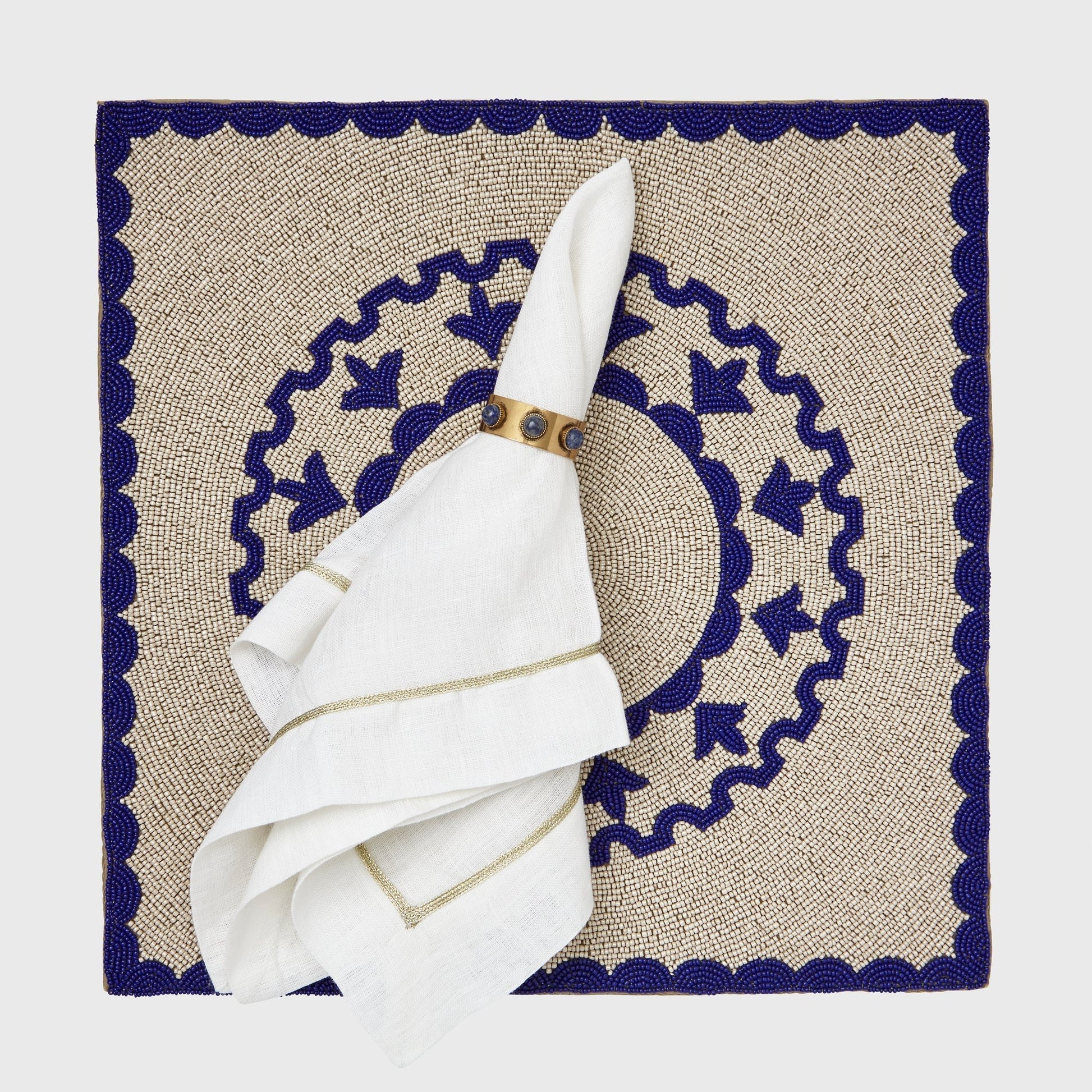 Cabochon Napkin Rings in Lapis Lazuli Set of 4 - Hosted by Kelly Gaudreau