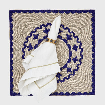 Cabochon Napkin Rings in Lapis Lazuli Set of 4 - Hosted by Kelly Gaudreau