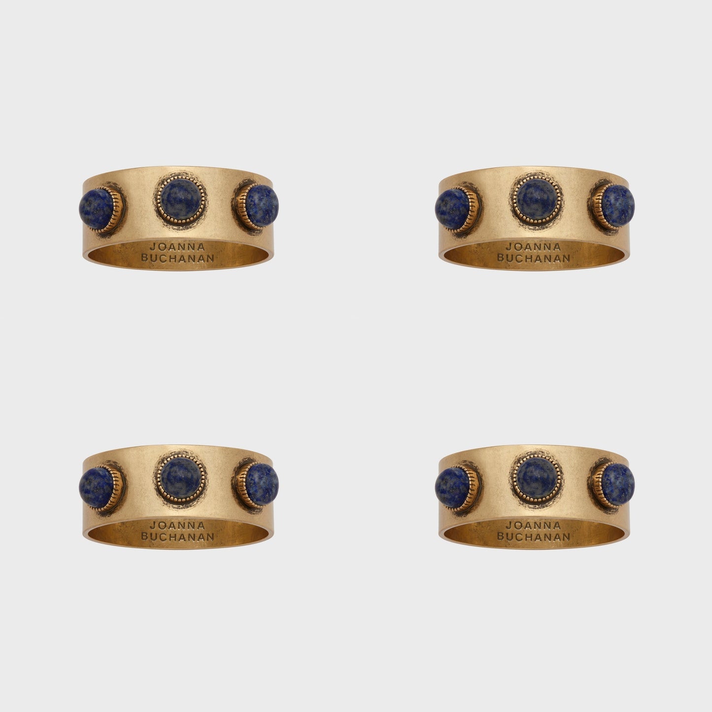 Cabochon Napkin Rings in Lapis Lazuli Set of 4 - Hosted by Kelly Gaudreau