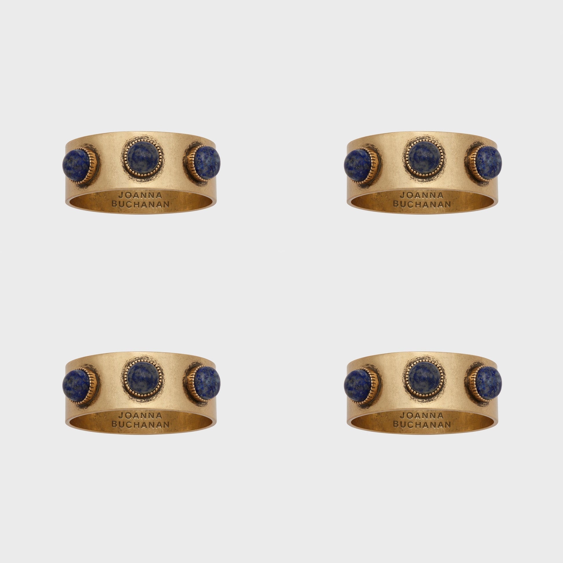 Cabochon Napkin Rings in Lapis Lazuli Set of 4 - Hosted by Kelly Gaudreau