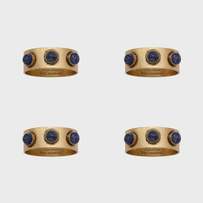 Cabochon Napkin Rings in Lapis Lazuli Set of 4 - Hosted by Kelly Gaudreau