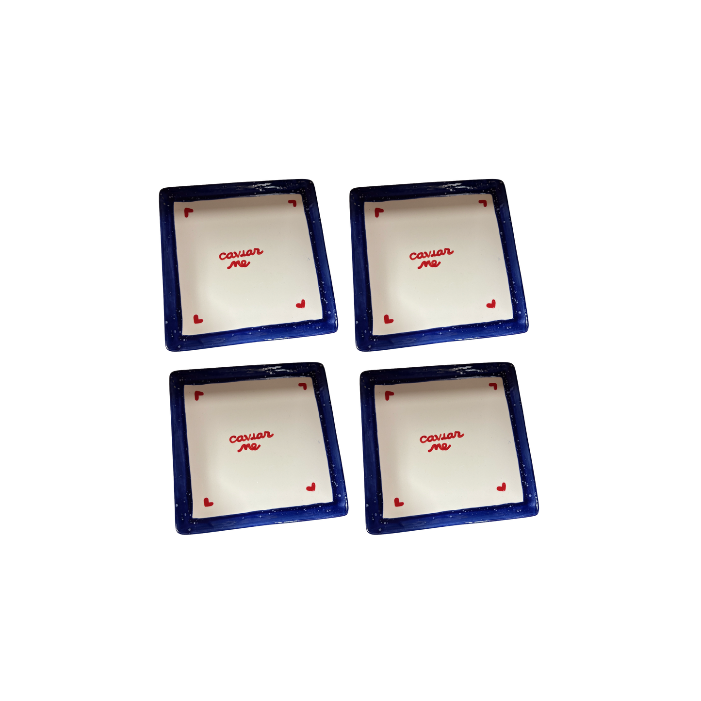 "Caviar Me" Tiny Plates - Set of 4