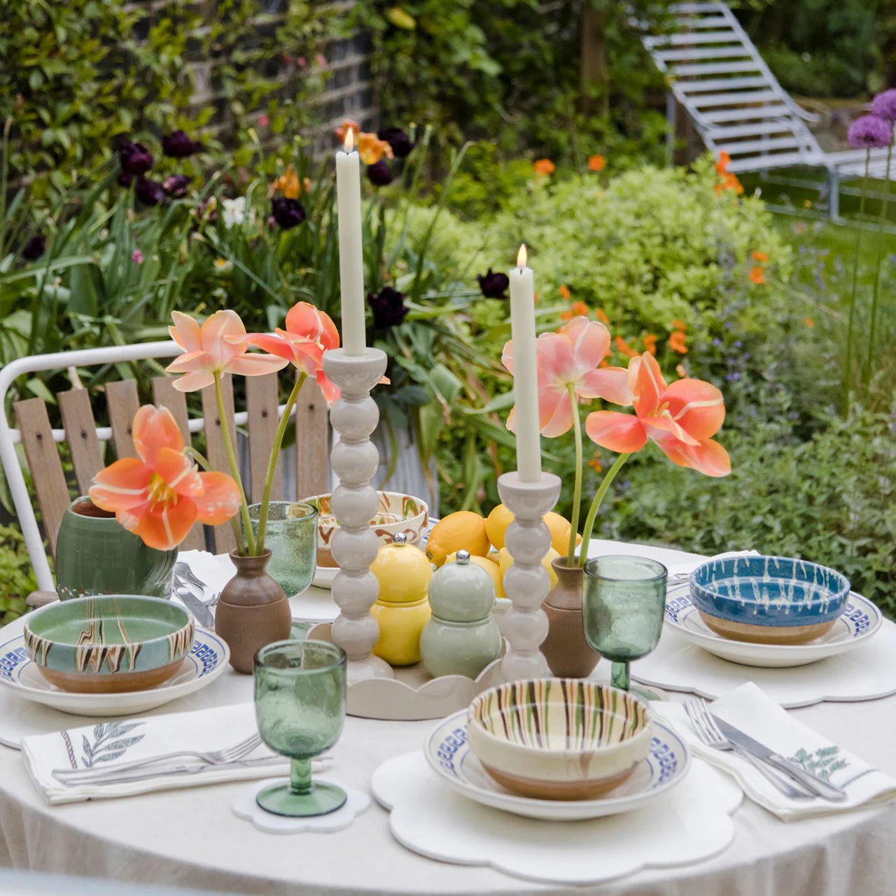 Cappuccino Bobbin Extra Tall Candlestick - Hosted by Kelly Gaudreau