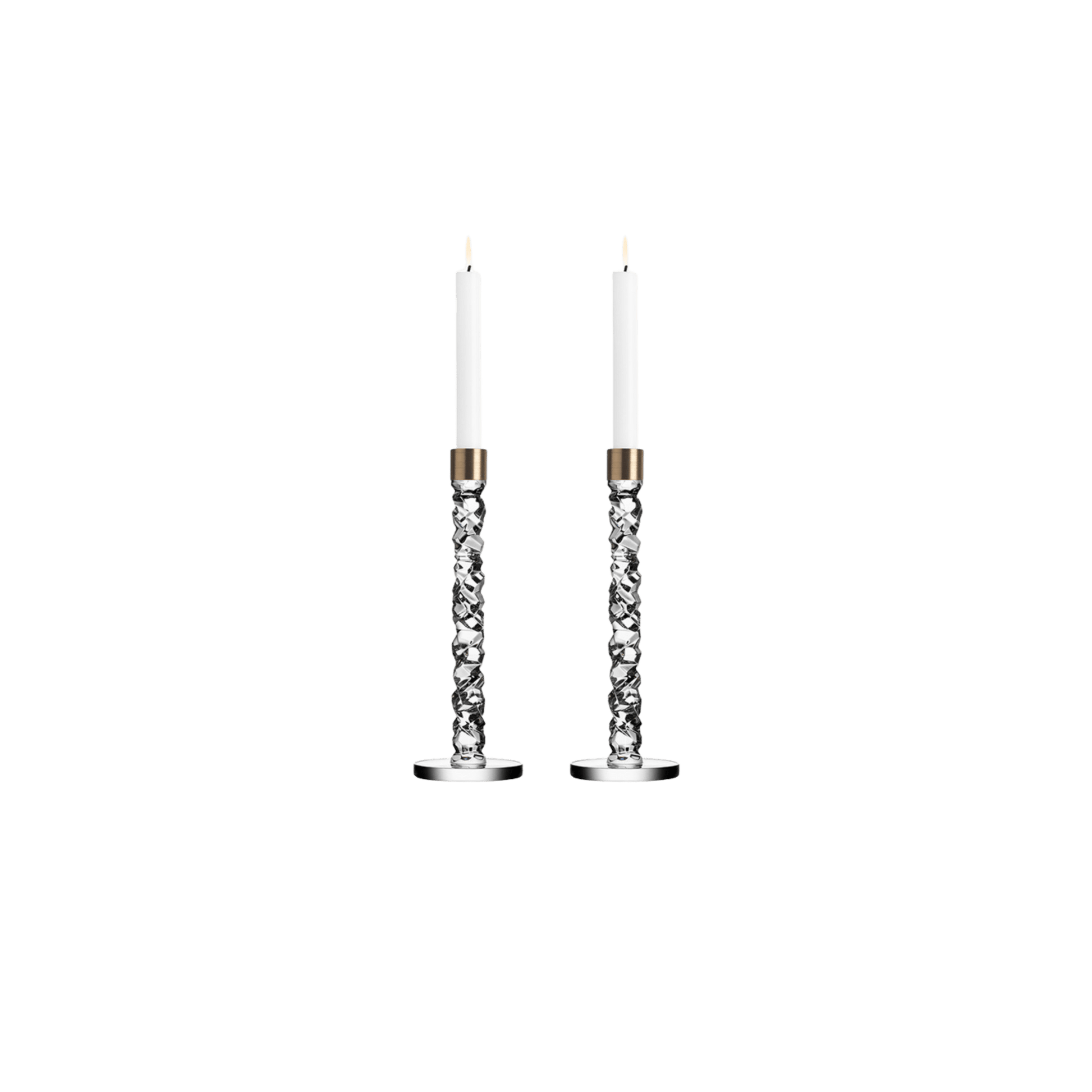 Carat Candlestick Brass Large - Set of 2 - Hosted by Kelly Gaudreau